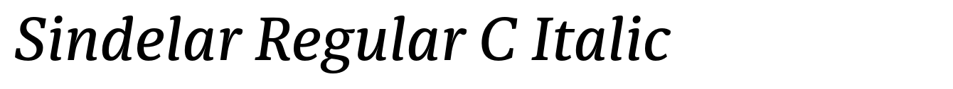 Sindelar Regular C Italic